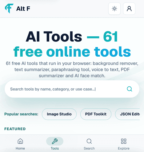 The AltFTool AI tools category