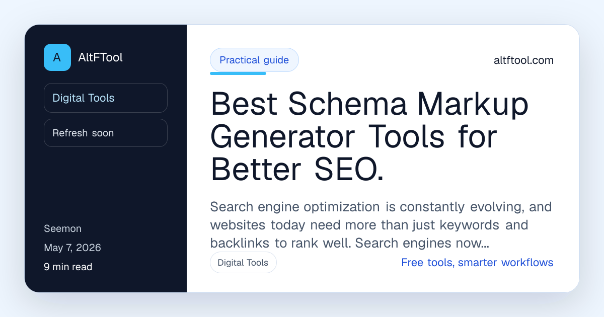 Best Schema Markup Generator Tools for Better SEO.