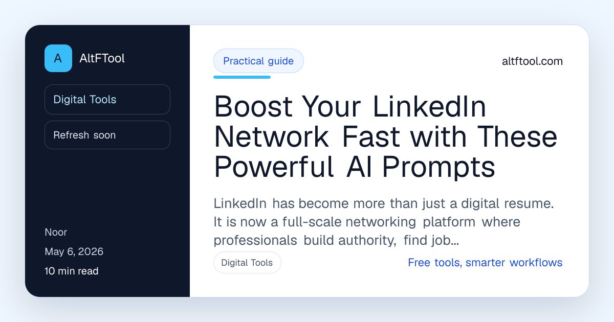 Boost Your LinkedIn Network Fast with These Powerful Prompts