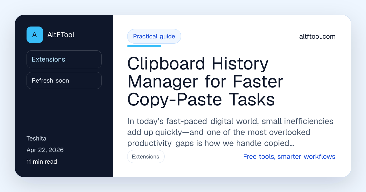 Clipboard History Manager for Faster Copy-Paste Tasks