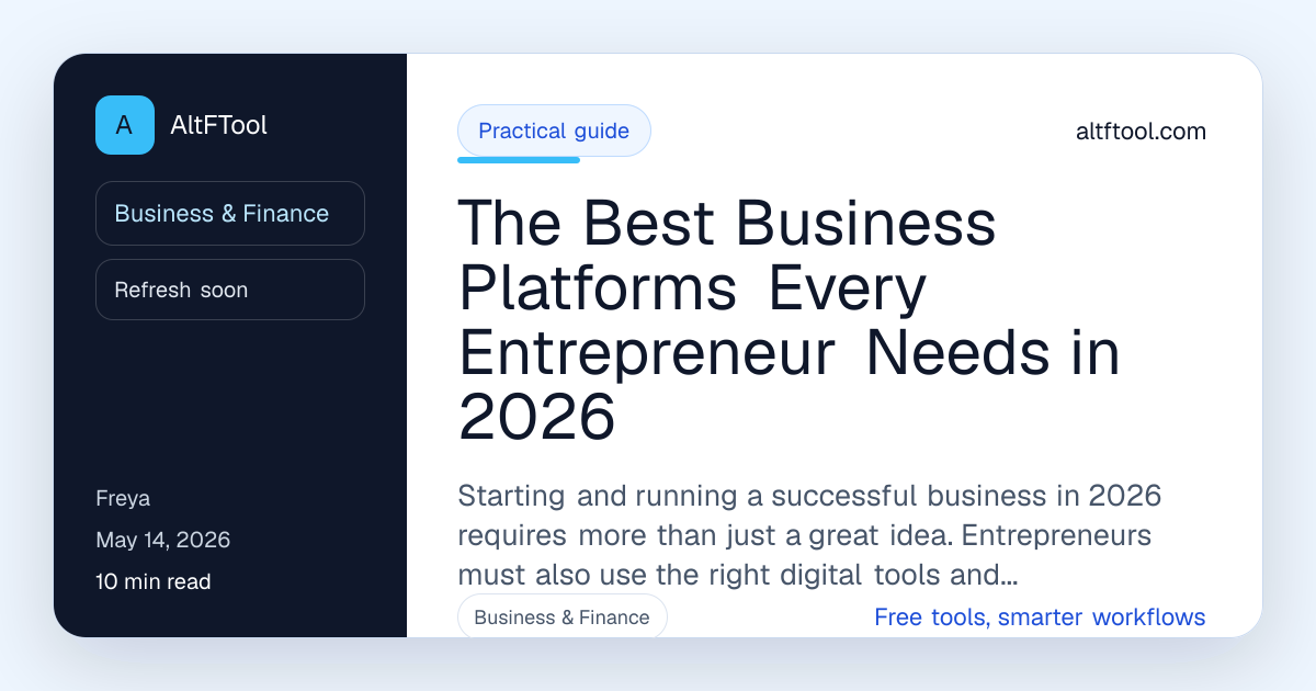 The Best Business Platforms Every Entrepreneur Needs in 2026