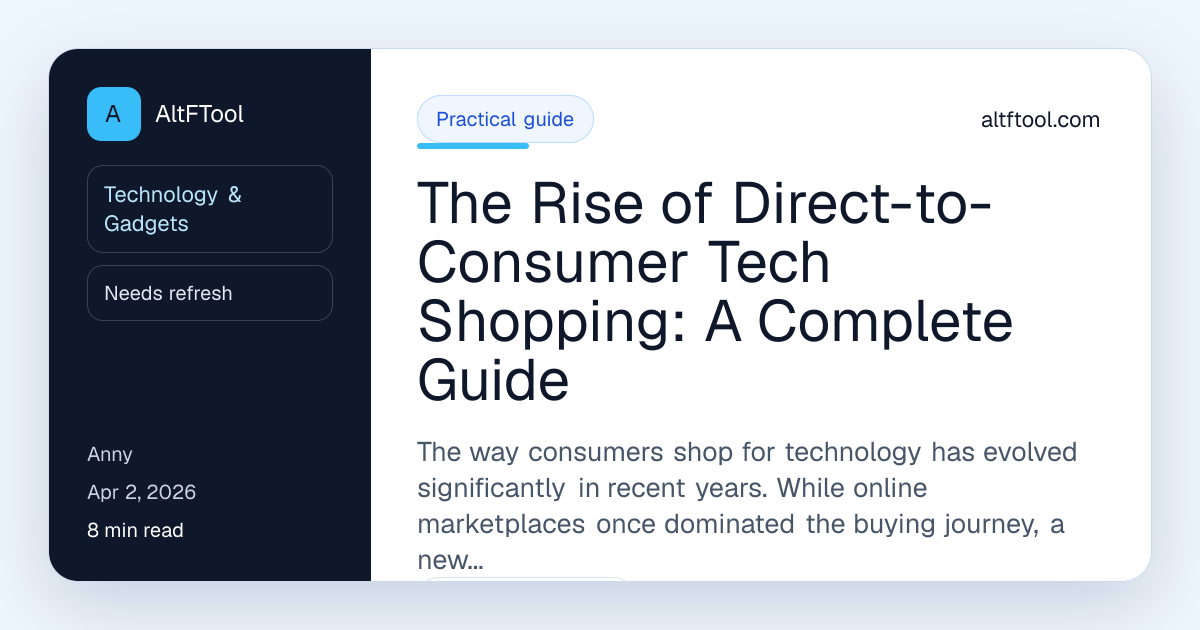 The Rise of Direct-to-Consumer Tech Shopping: Complete Guide