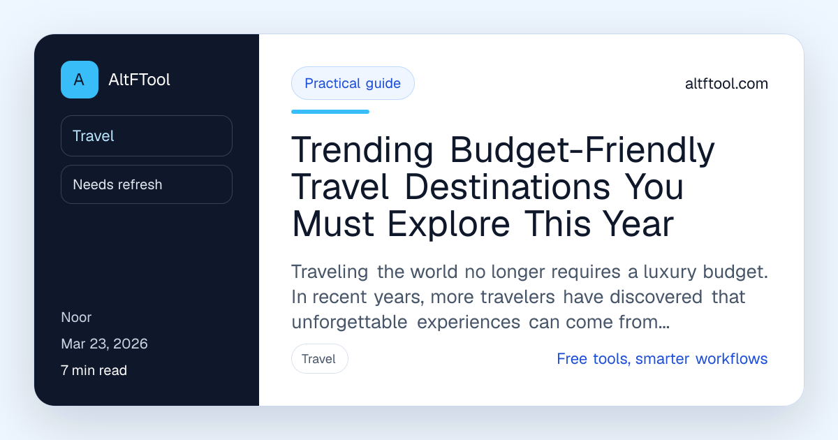 Trending Travel Destinations You Must Explore This Year