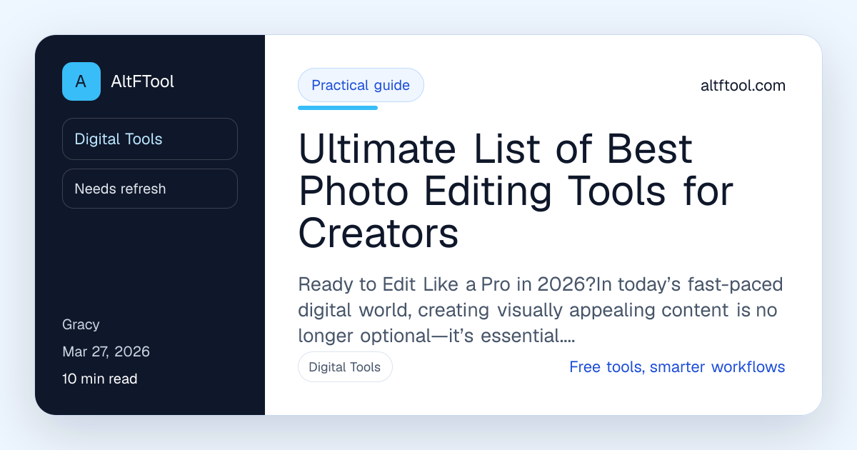 Ultimate List of Best Photo Editing Tools for Creators