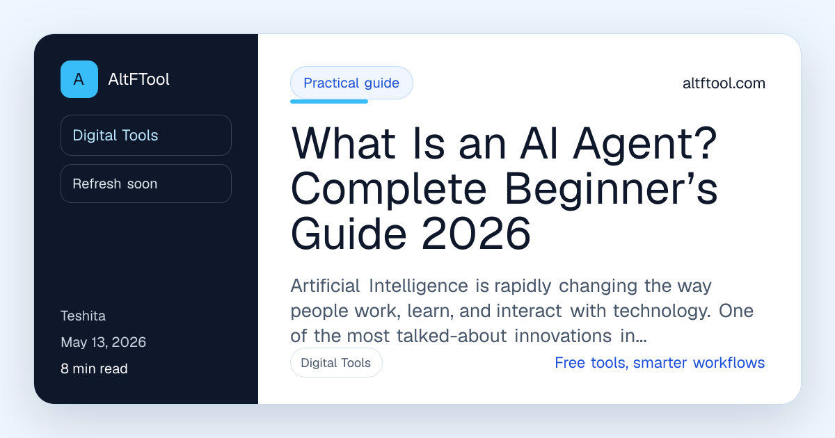 What Is an AI Agent? Complete Beginner’s Guide 2026